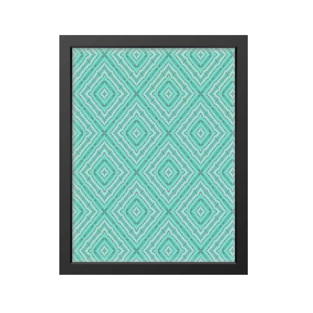 Aqua Harmony – Diamond Weave Wall Art