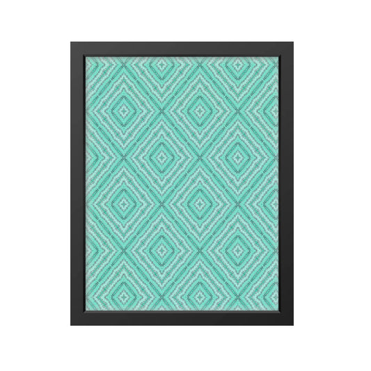 Aqua Harmony – Diamond Weave Wall Art