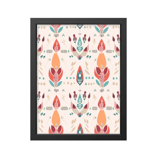 Folk Petals – Boho Floral Pattern Wall Art