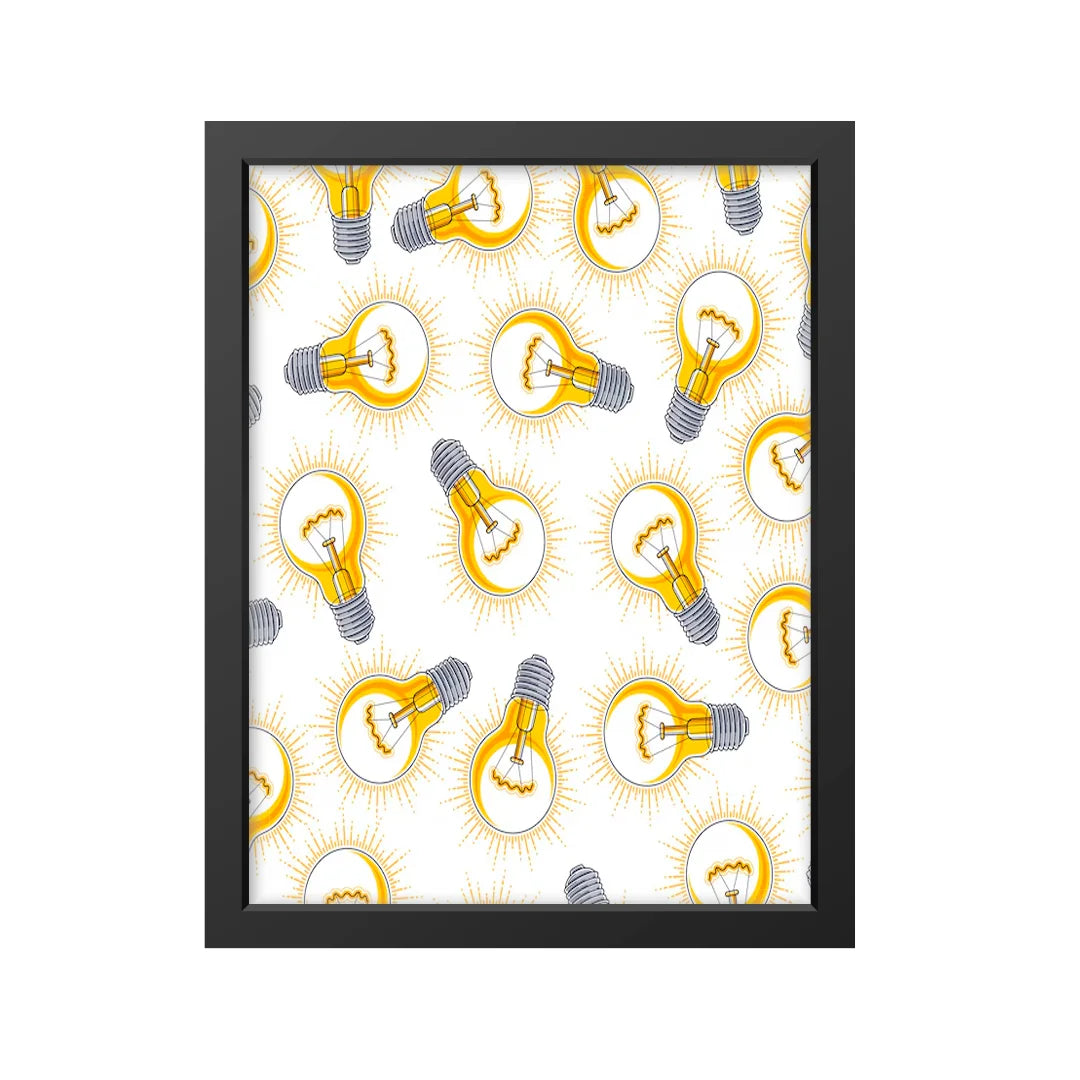 Bright Ideas – Lightbulb Pattern Wall Art