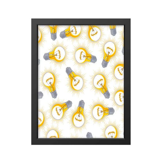 Bright Ideas – Lightbulb Pattern Wall Art