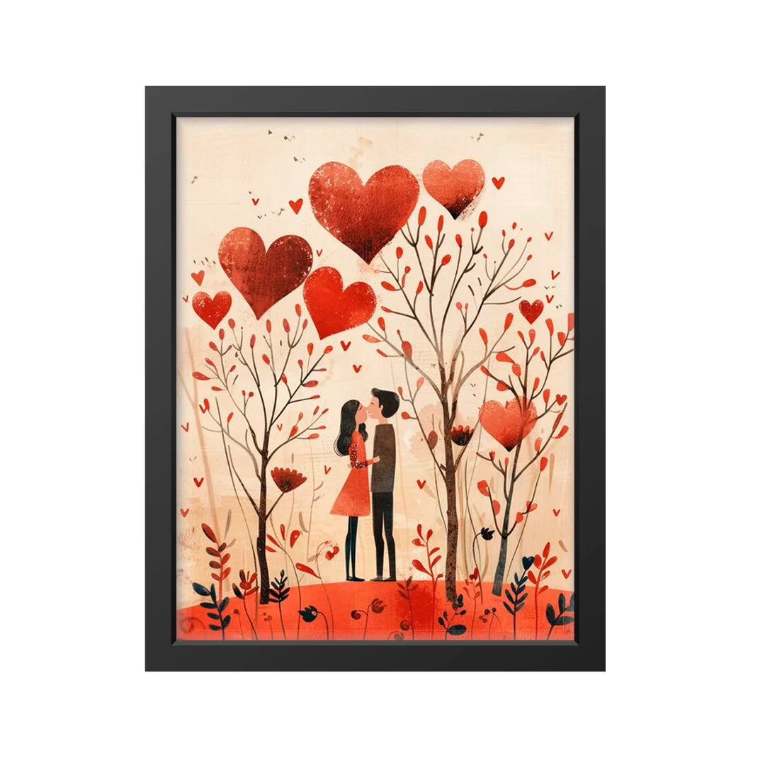 Love in Bloom – Romantic Couple Wall Art