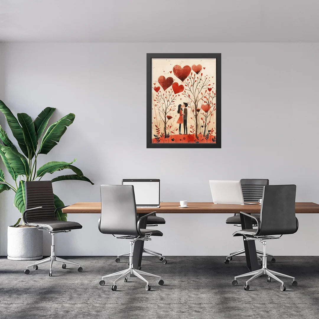 Love in Bloom – Romantic Couple Wall Art
