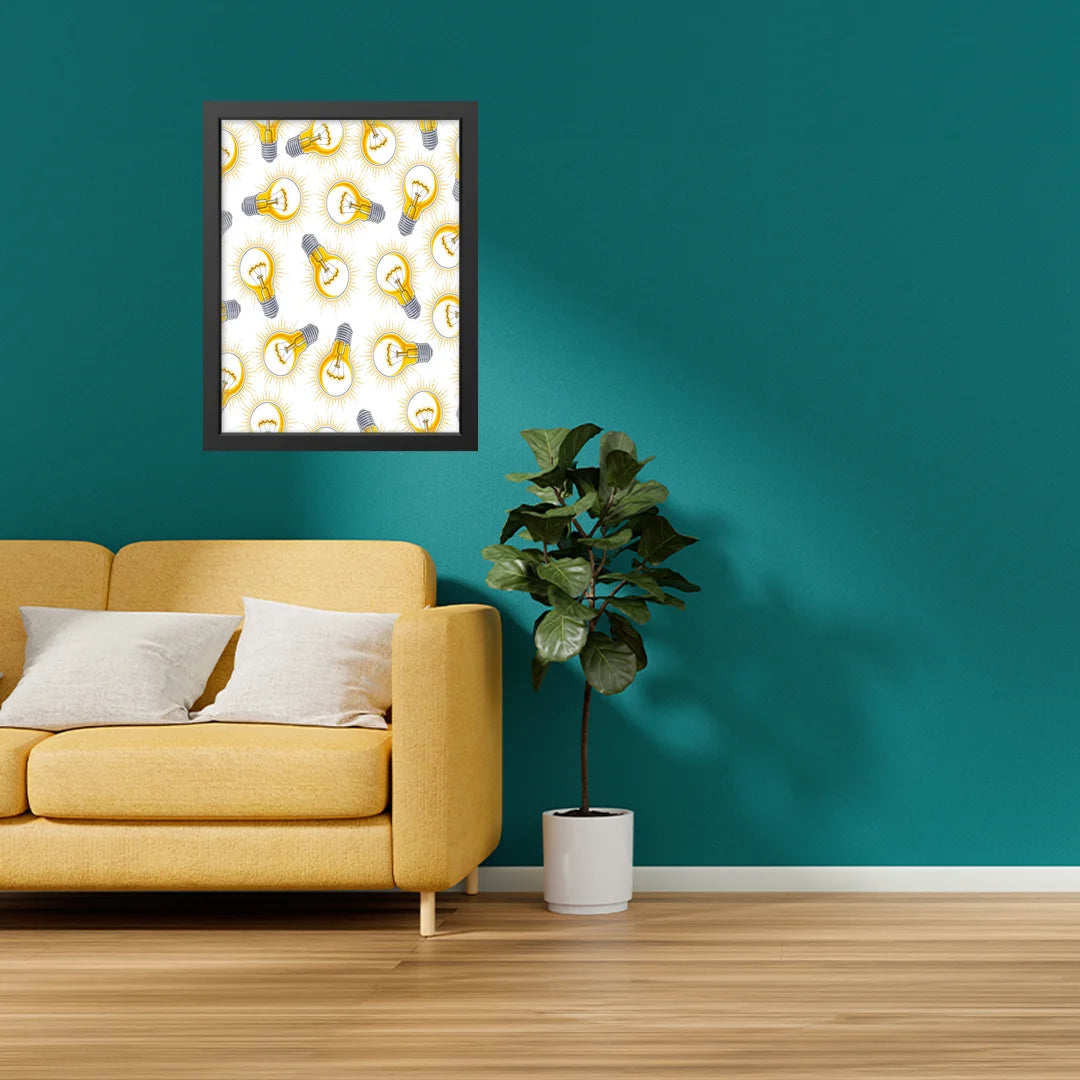 Bright Ideas – Lightbulb Pattern Wall Art