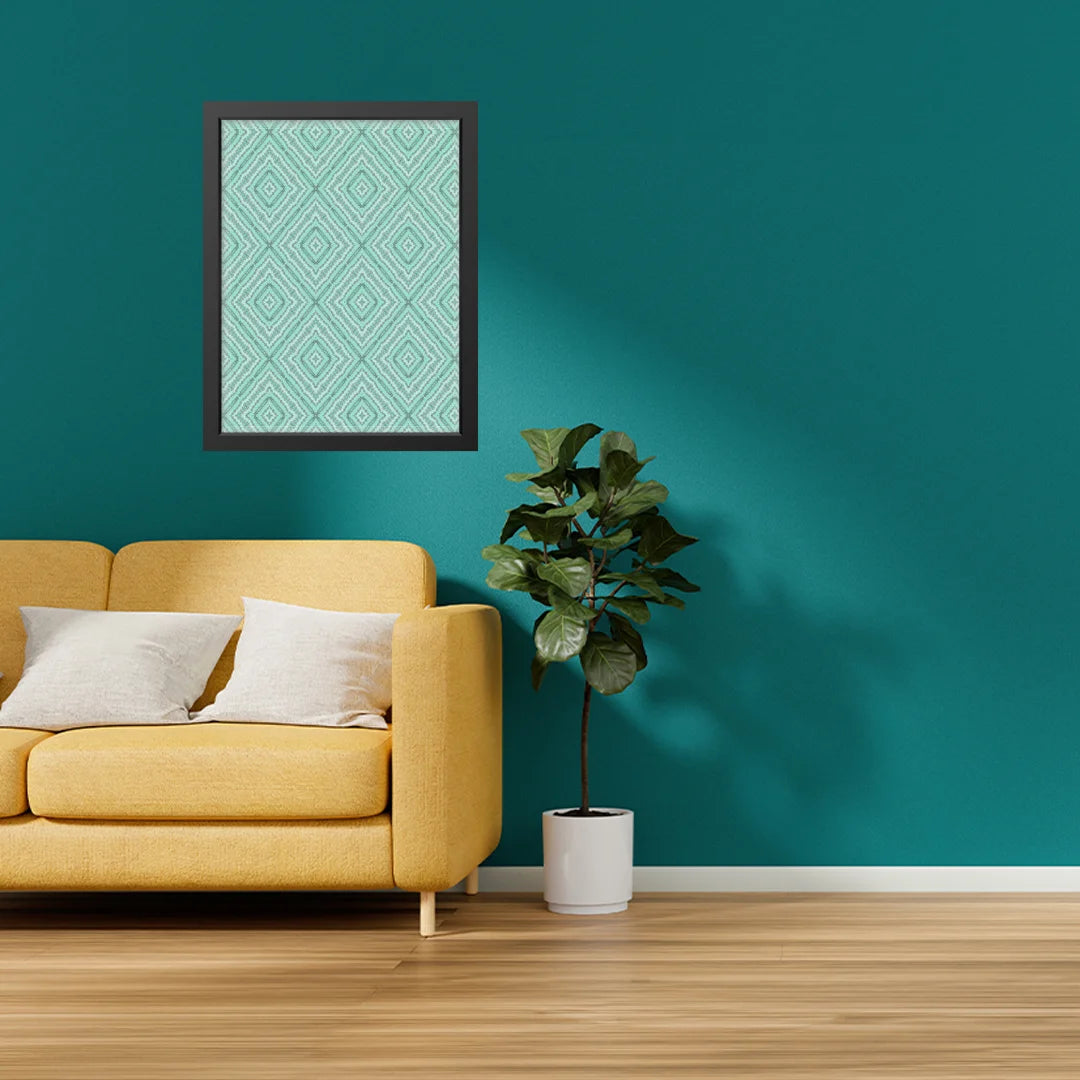 Aqua Harmony – Diamond Weave Wall Art