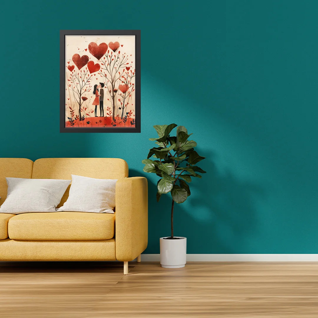 Love in Bloom – Romantic Couple Wall Art