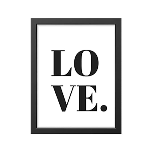 LOVE” Typographic Framed Poster
