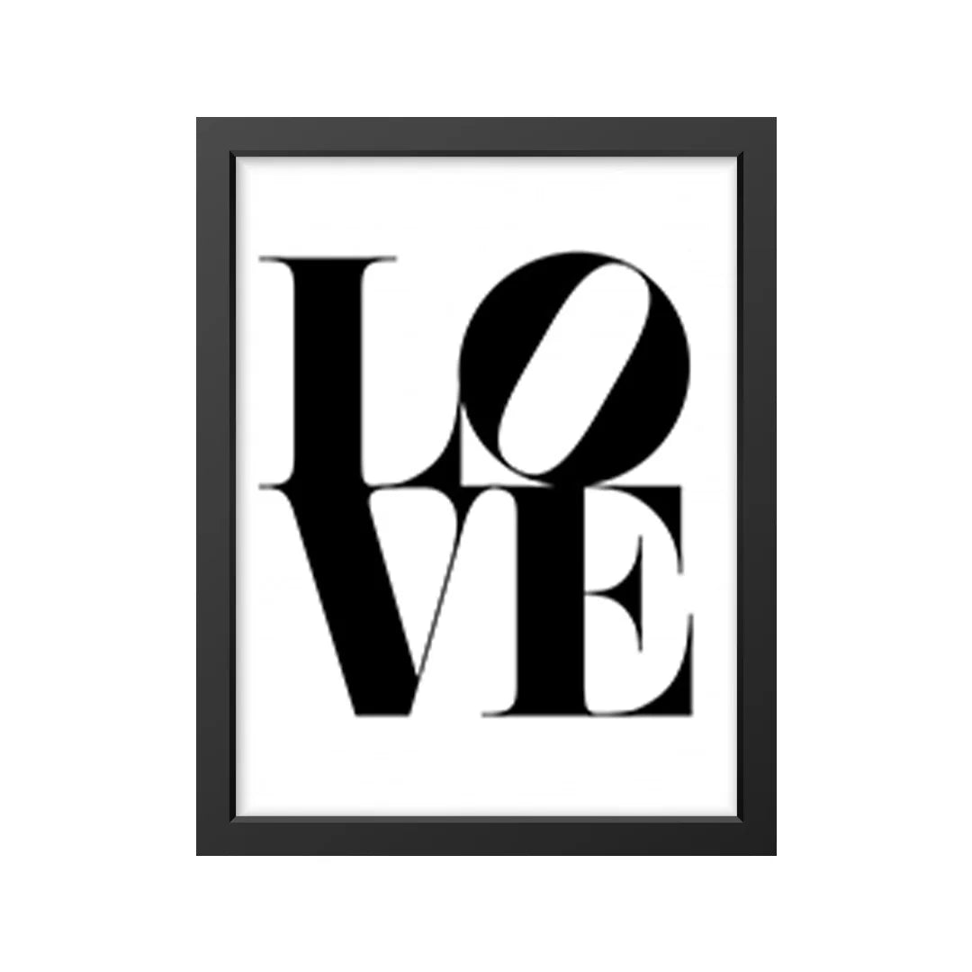 “LOVE” Typographic Framed Poster