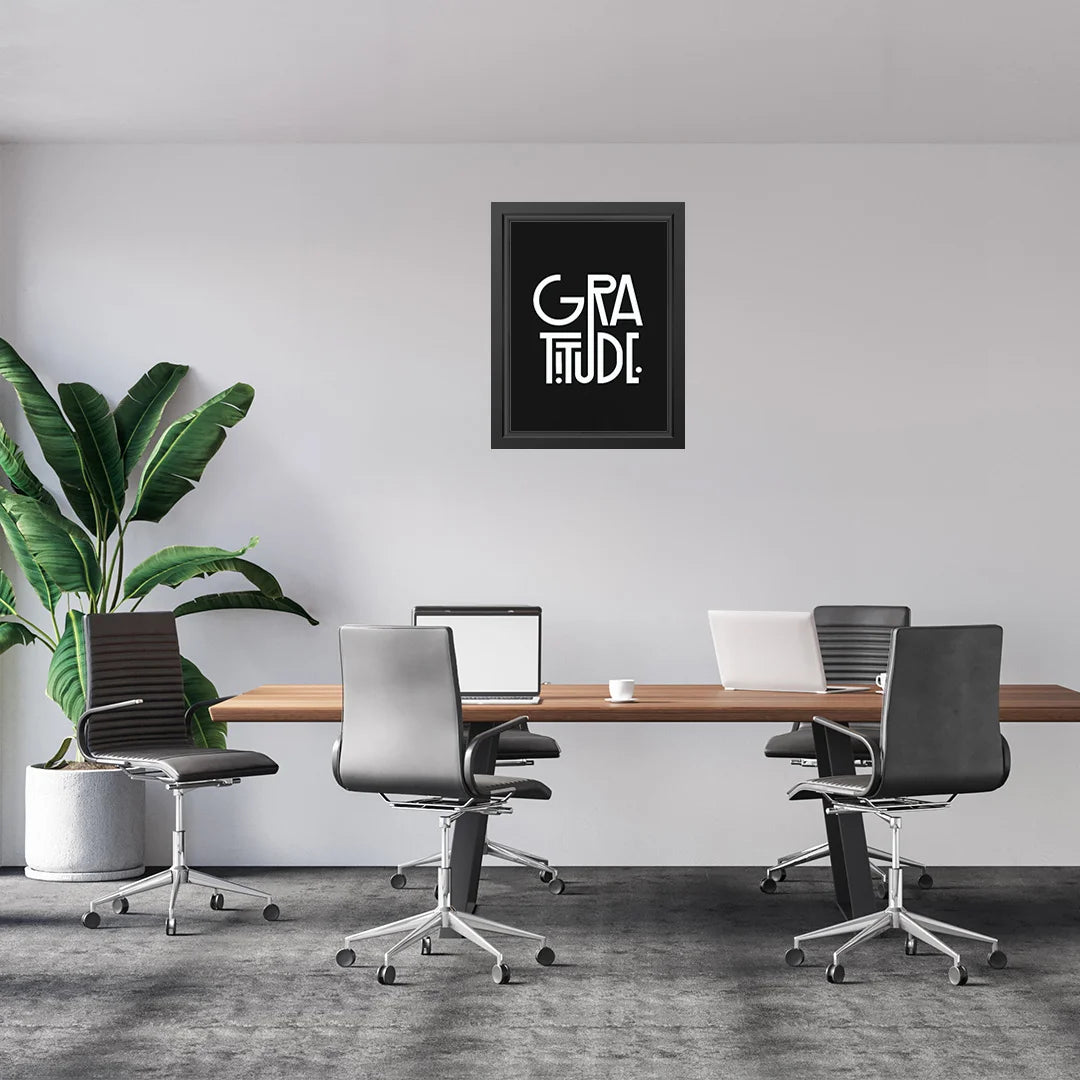 GRATITUDE – Motivational Typography Wall Art