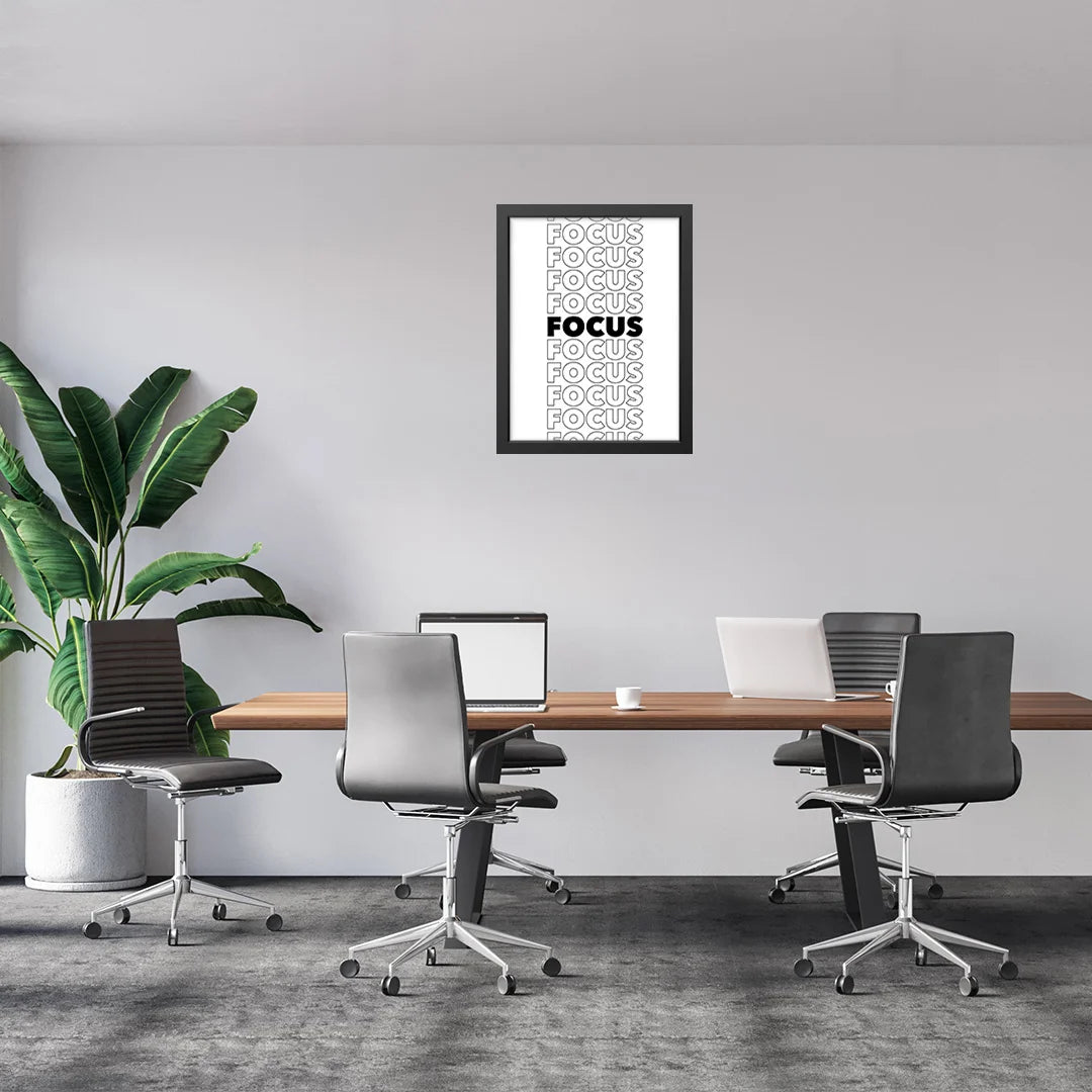 Repeat Focus Vertical Typography Poster