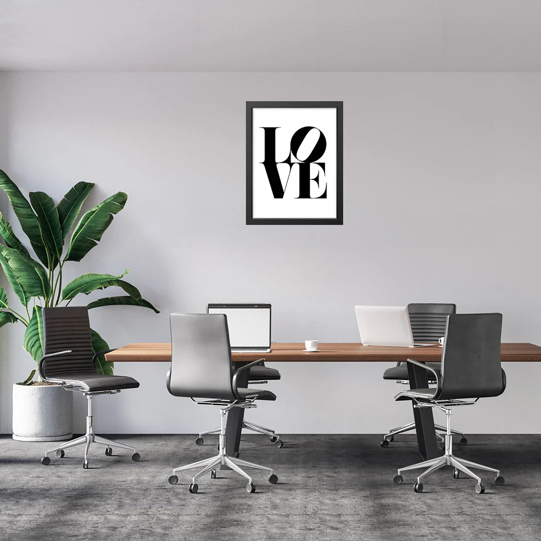 “LOVE” Typographic Framed Poster