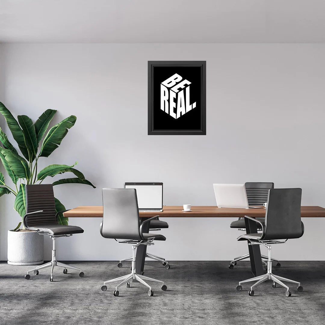 Be Real – Bold 3D Typography Wall Art