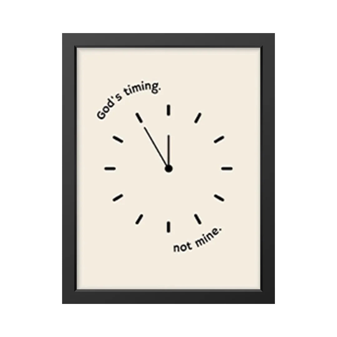 God’s Timing, Not Mine – Faith-Inspired Clock Art