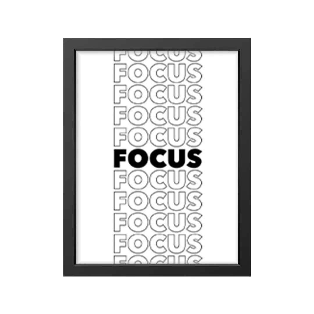Repeat Focus Vertical Typography Poster