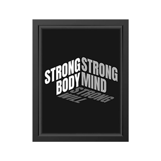 Strong Body, Strong Mind” Typography Poster