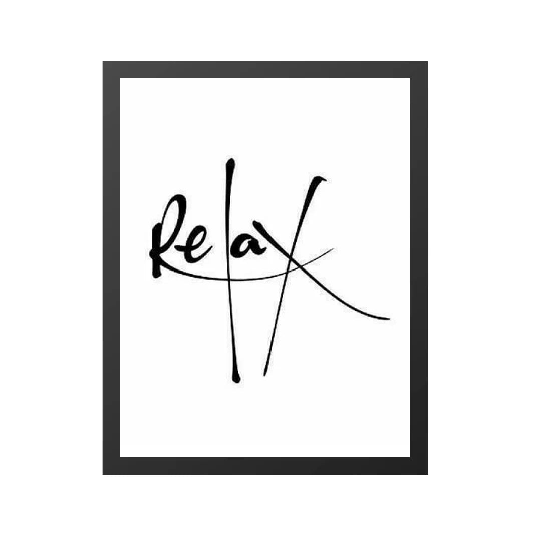 Relax Serene Script Art Print