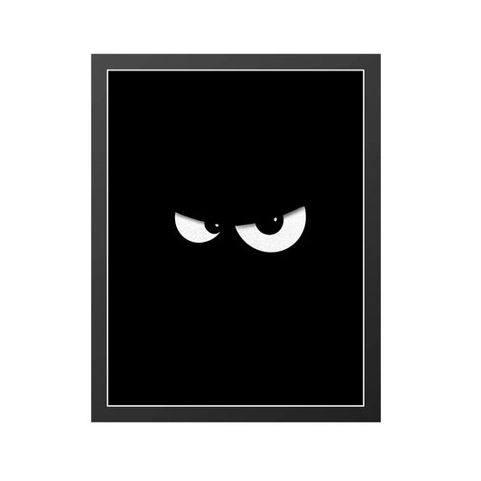 Dark Mood Eyes – Minimalist Black Wall Art