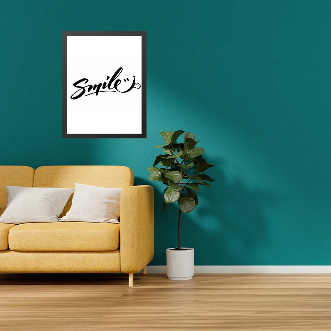 Smile Serene Script Art Print