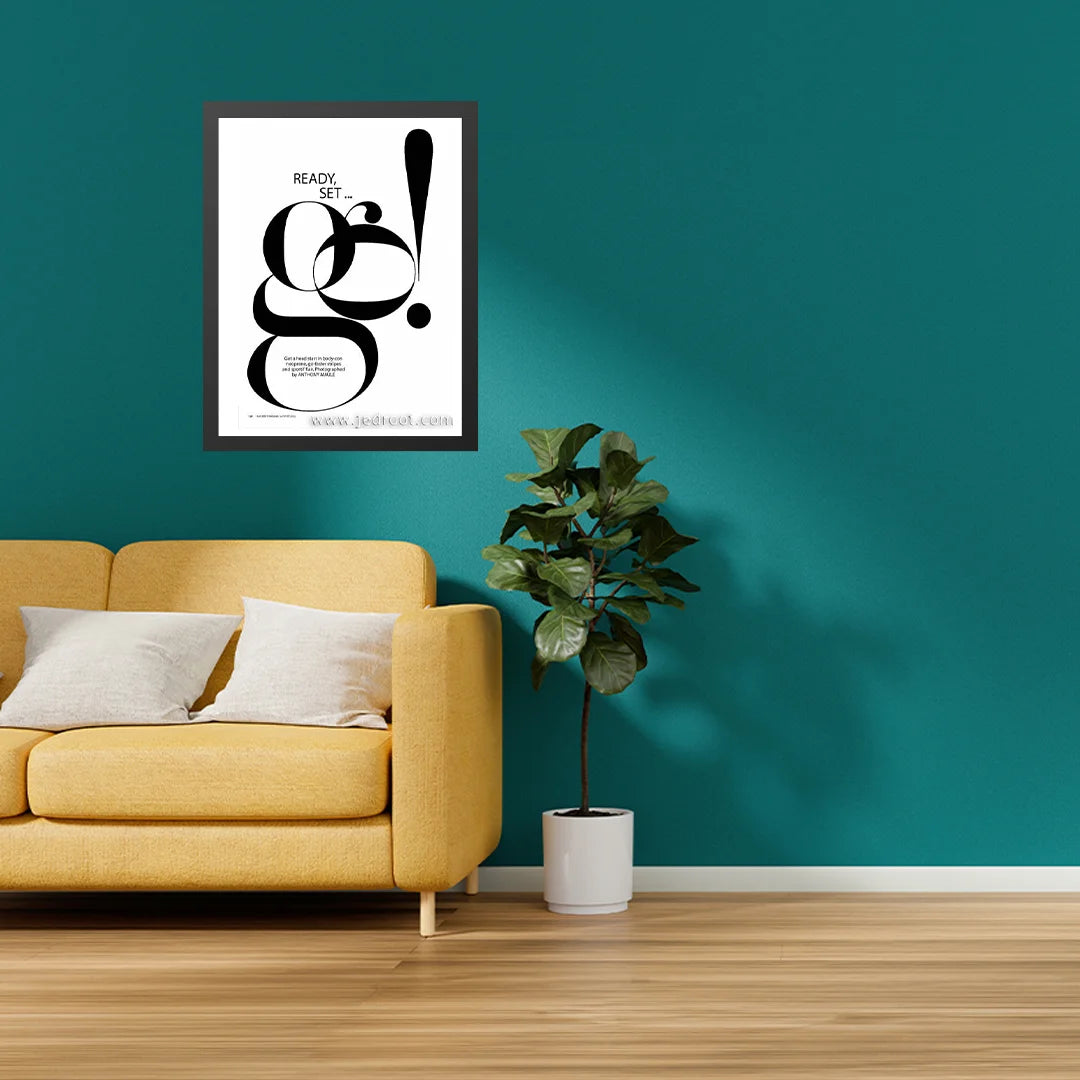 Ready, Set, Go! – Modern Typography Wall Art in Interior Spaces