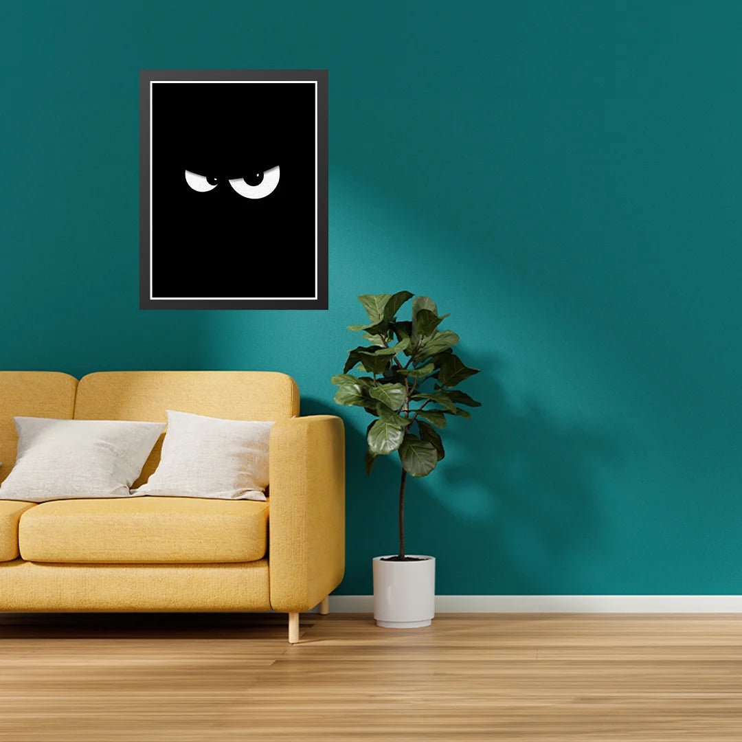 Dark Mood Eyes – Minimalist Black Wall Art