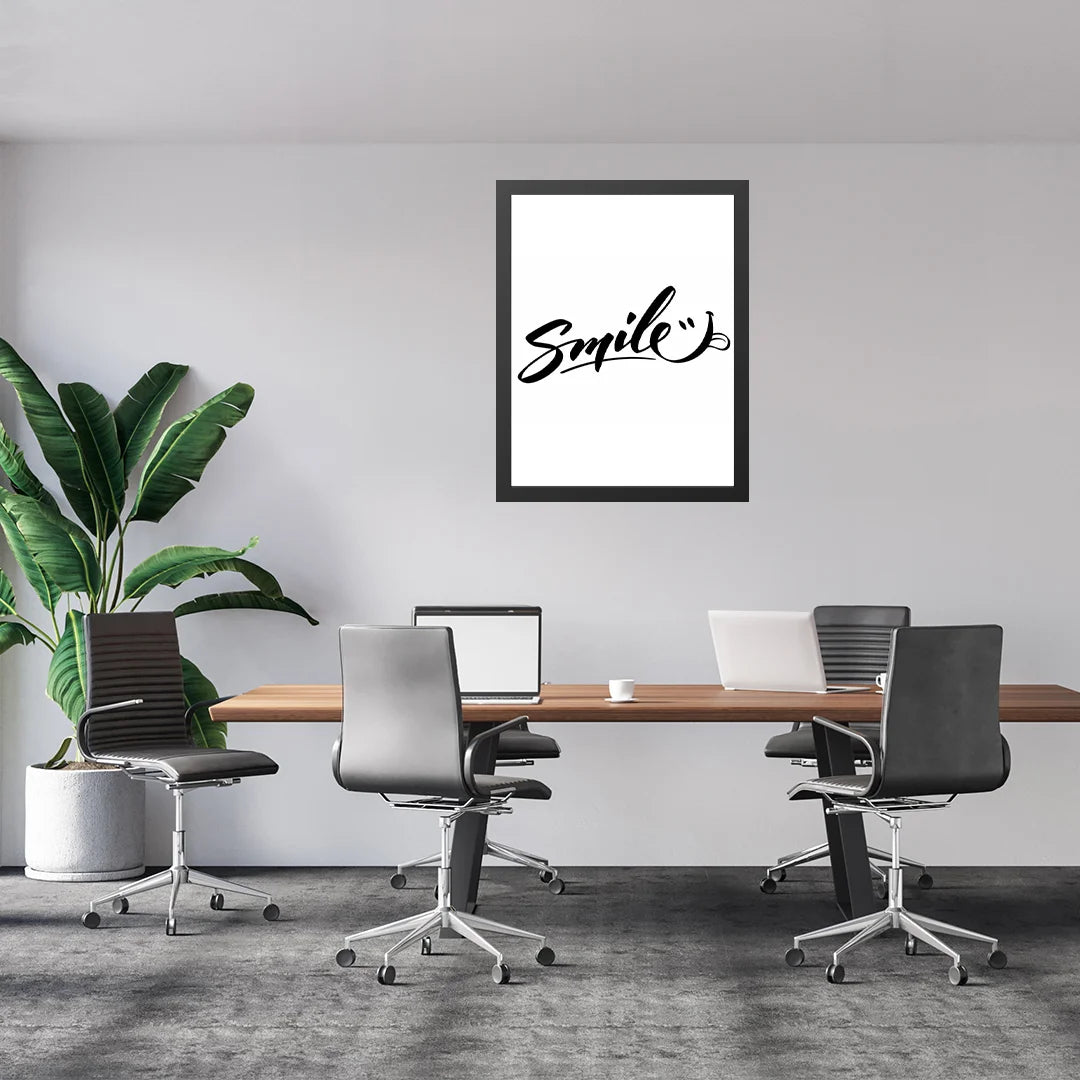 Smile Serene Script Art Print