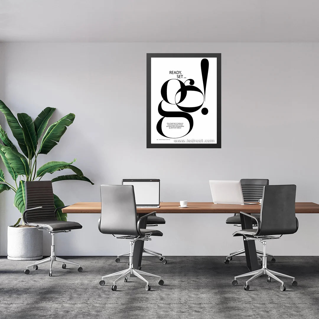 Ready, Set, Go! – Modern Typography Wall Art in Interior Spaces