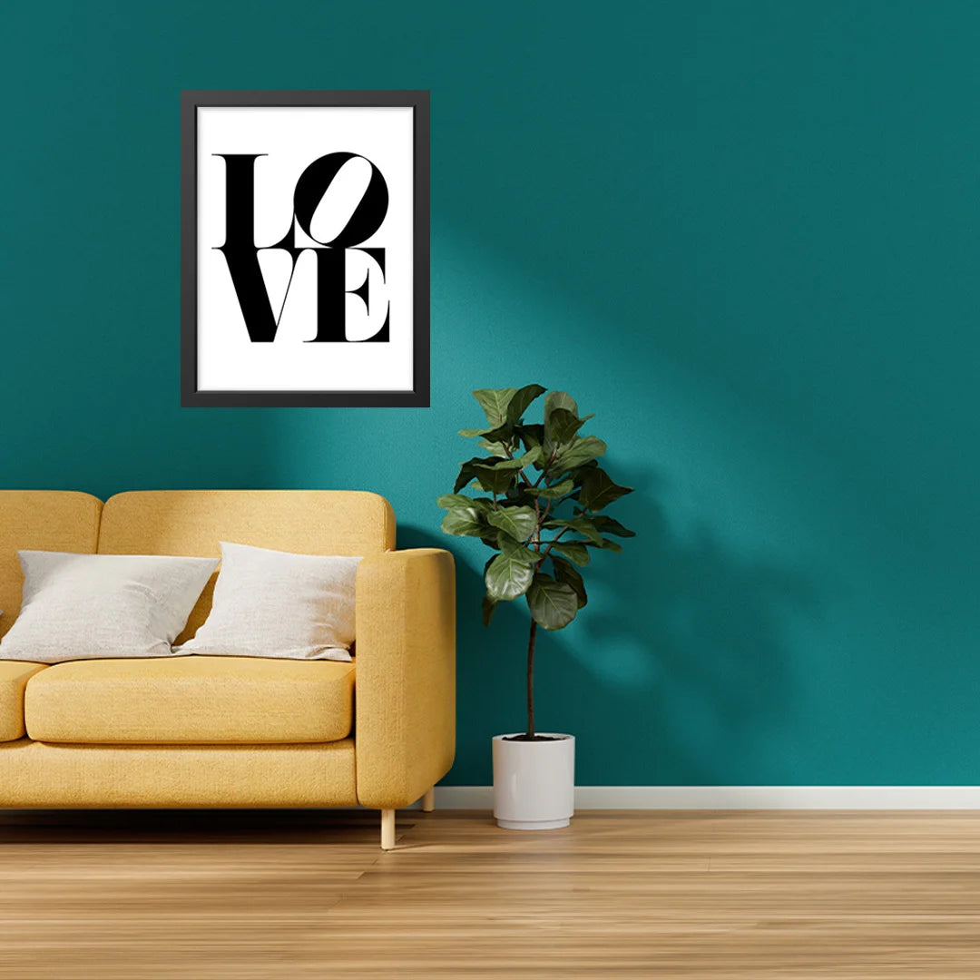 “LOVE” Typographic Framed Poster