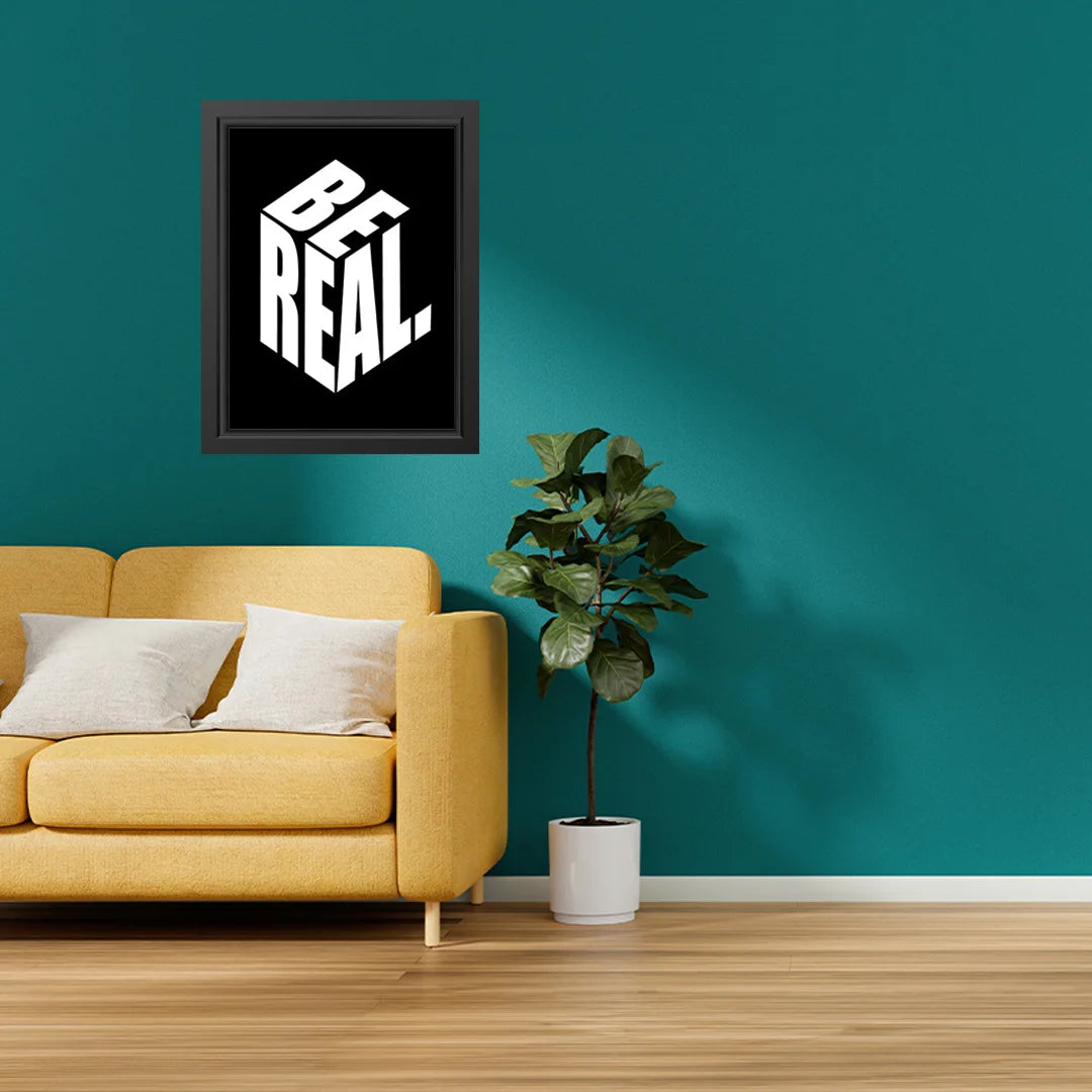 Be Real – Bold 3D Typography Wall Art