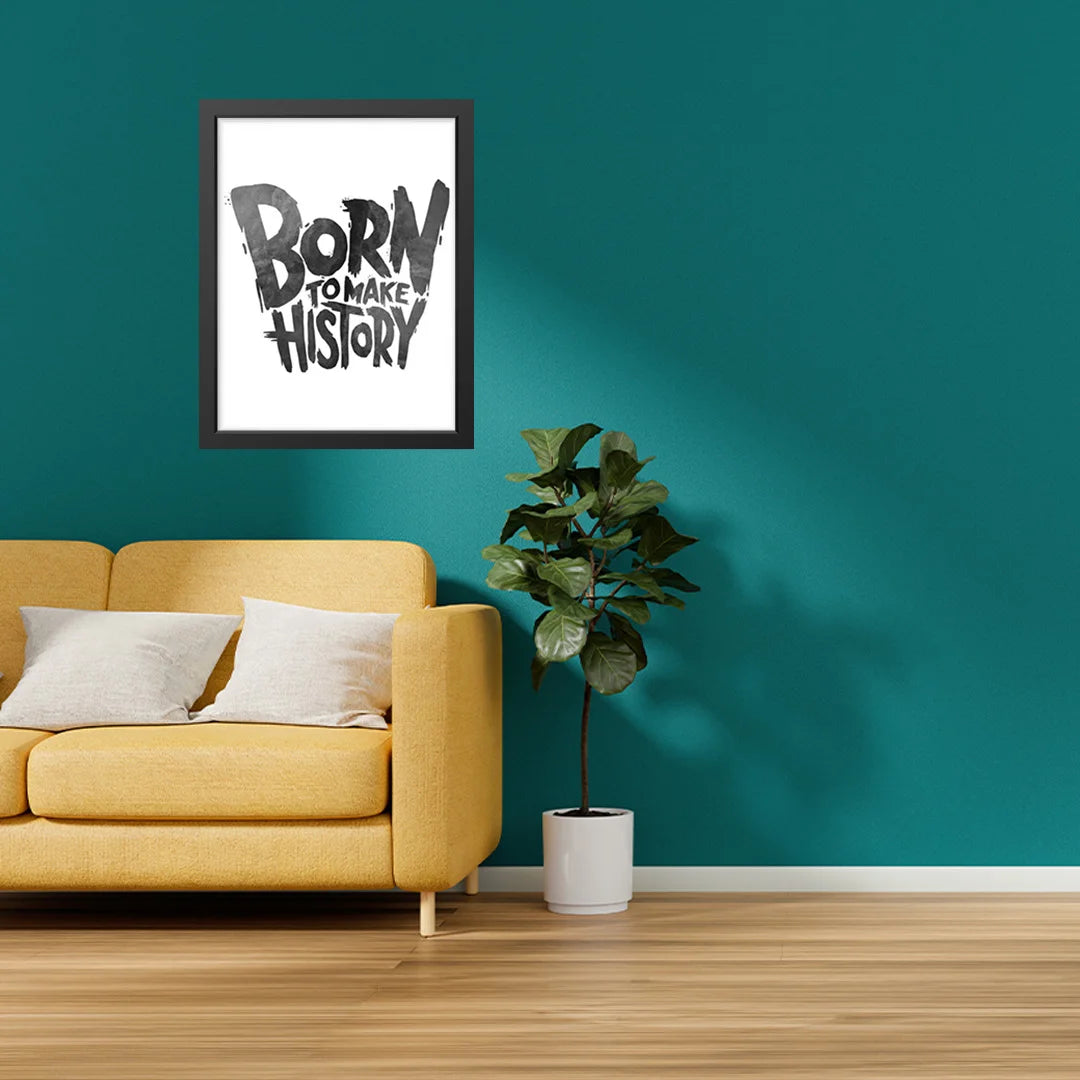 Born to Make History – Motivational Watercolor Wall Art