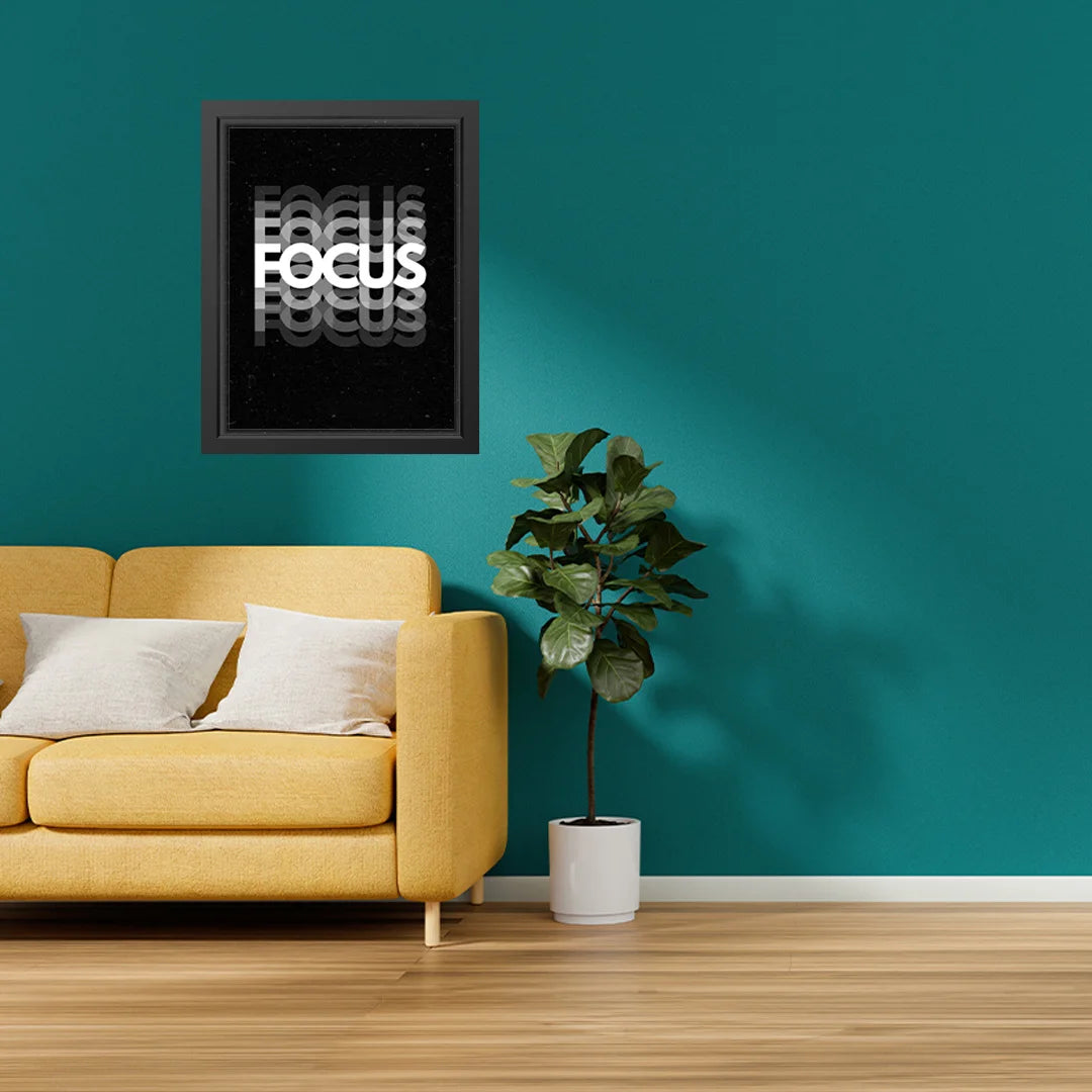 “Focus” Layered Typography Poster