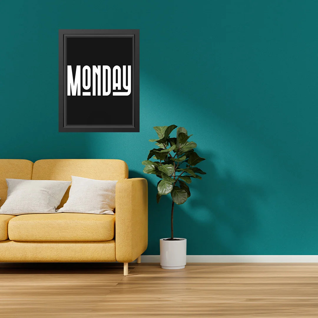MONDAY – Bold Typography Wall Art